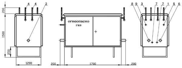 Газорегуляторные пункты шкафные* ГРПШ-03БМ-04-2У1, ГРПШ-03БМ-04М-2У1, ГРПШ-03БМ-07-2У1, ГРПШ-03М-01-2У1, ГРПШ-03БМ-01-2У1 с двумя основными и двумя резервными линиями редуцирования при параллельной установке регуляторов