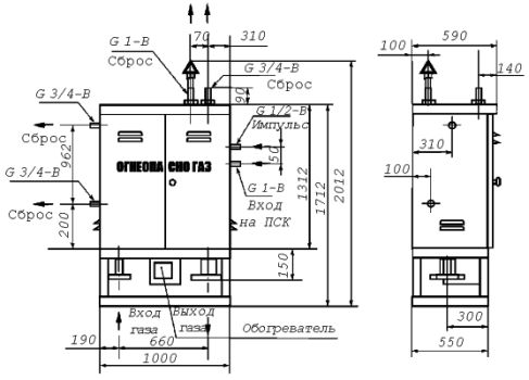 Установка газорегуляторная шкафная УГРШ(К)-50Н(-О)