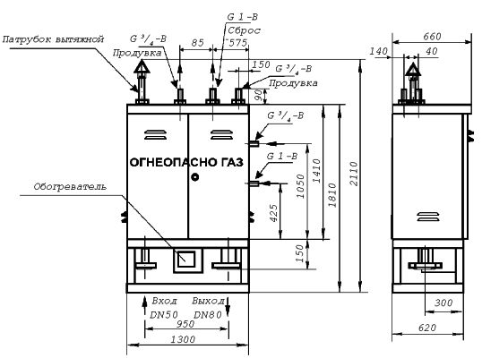 Установка газорегуляторная шкафная УГРШ-50Н(В)(-О)