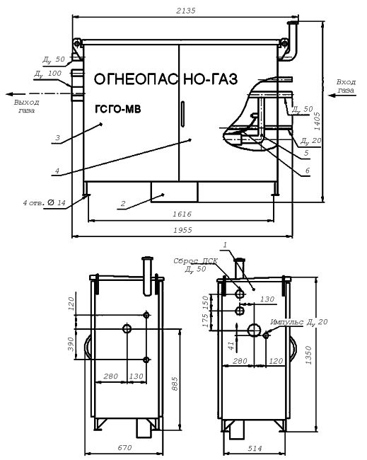 Газорегуляторный пункт шкафной с газовым обогревом ГСГО-МВ