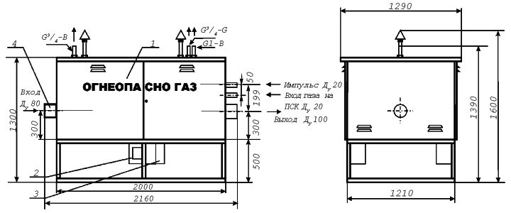 Установка газорегуляторная шкафная УГРШ-50Н(В)-2(-О)