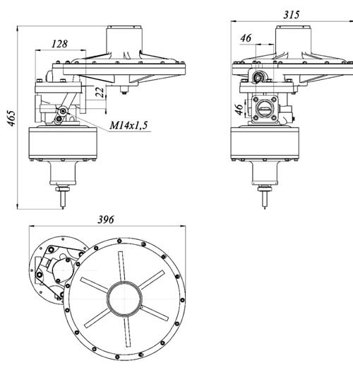 Габаритный чертеж РДК-1500К