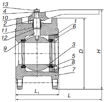 Краны шаровые КШ-50, КШ-80/60, КШ-100/75